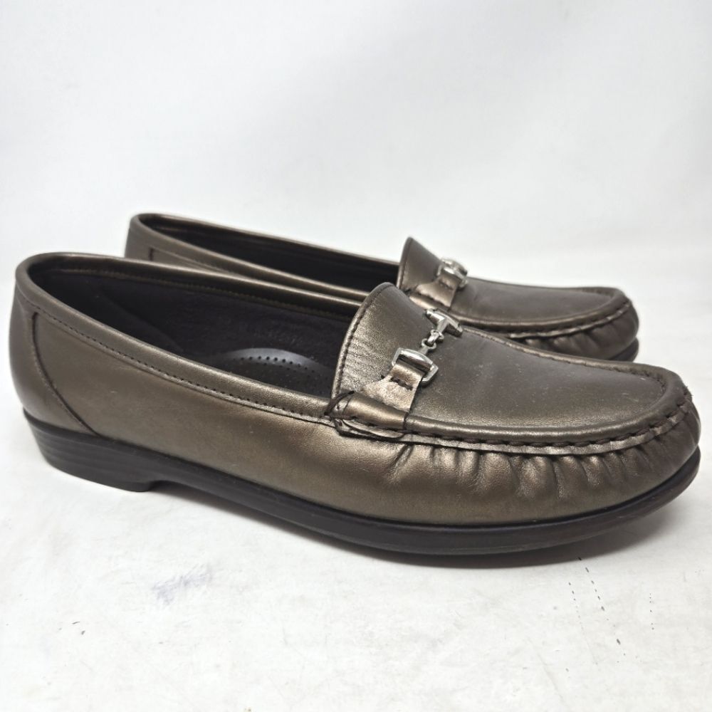 SAS Women's Comfort Metallic Loafers Size 8.5W